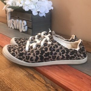 Time and Tru leopard slip on sneakers